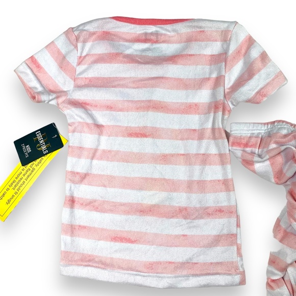 Pj Essentials Pink Striped Pajamas Sz 5 - Picture 2 of 3